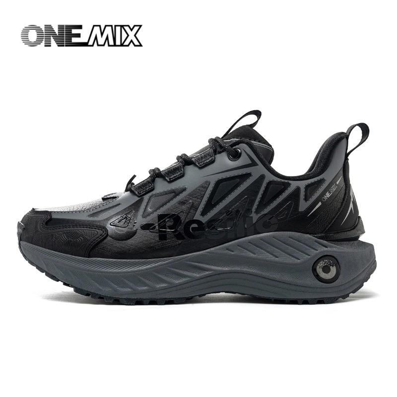 Anti Slip Trail Running Sneakers - ONEMIX Men Trail Running Shoes Wearable