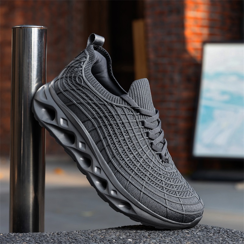 Men Wide Toe Box Diabetic Walk - Knit Fabric Lace Up Sneakers ulasan dan harga