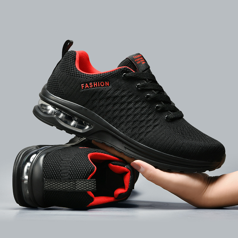 Men Running Shoes Lace Up Snea - Breathable Mesh Athletic Shoes ulasan dan harga